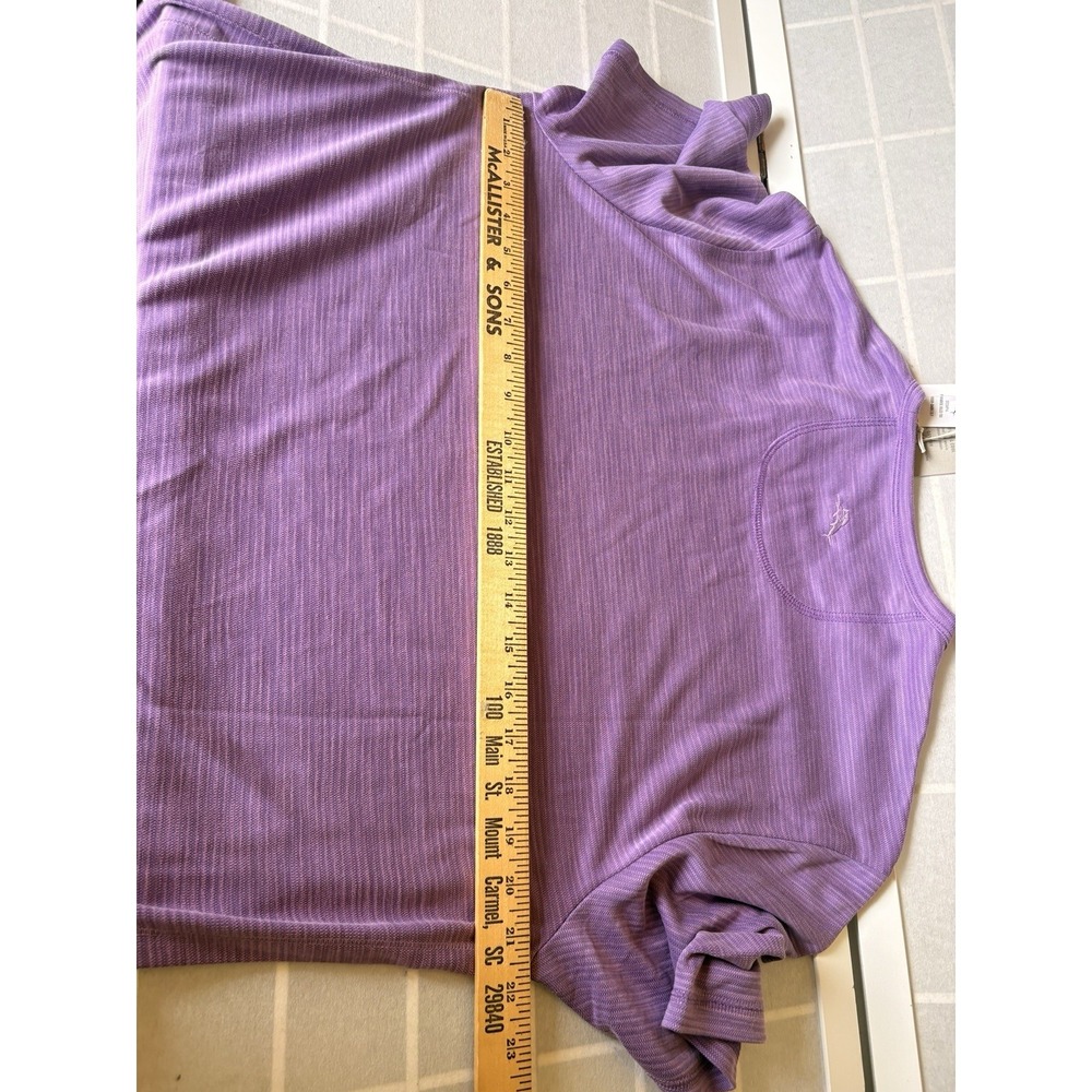 NWT Tommy Bahama IslandZone SzM Crew Neck T-Shirt Paradise Isles Dark Purple - Picture 7 of 8
